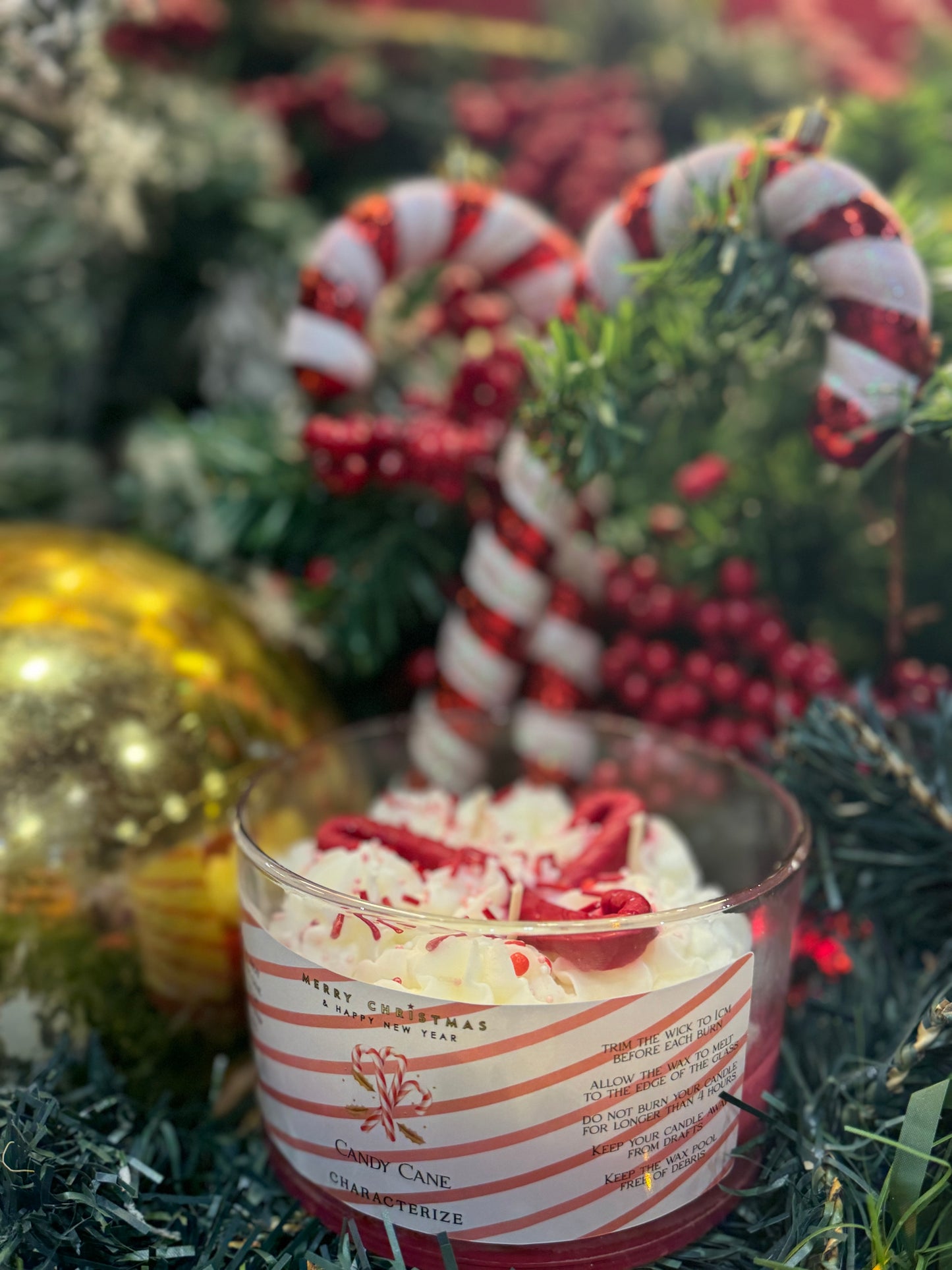 Candy Cane Candle