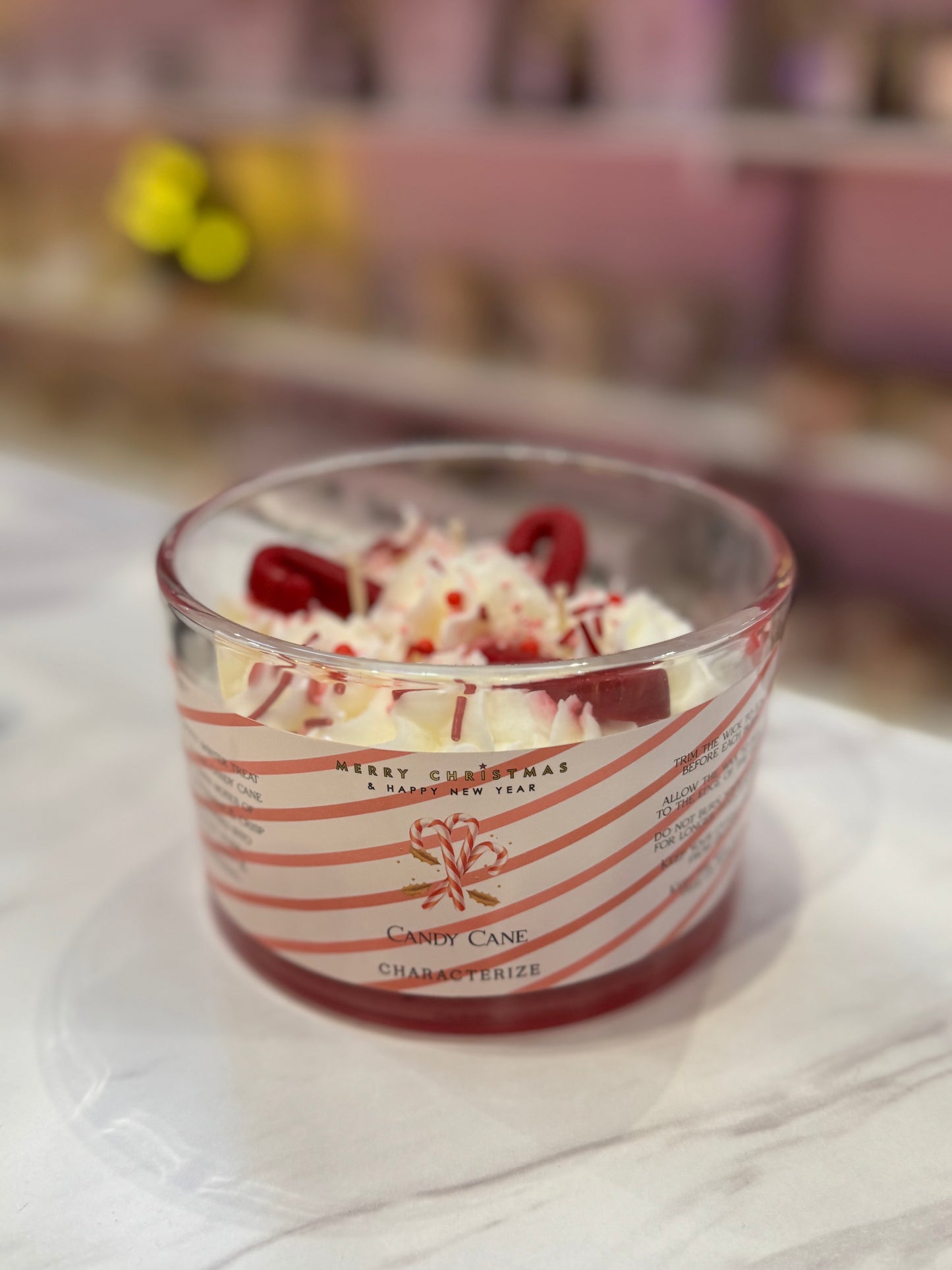 Candy Cane Candle