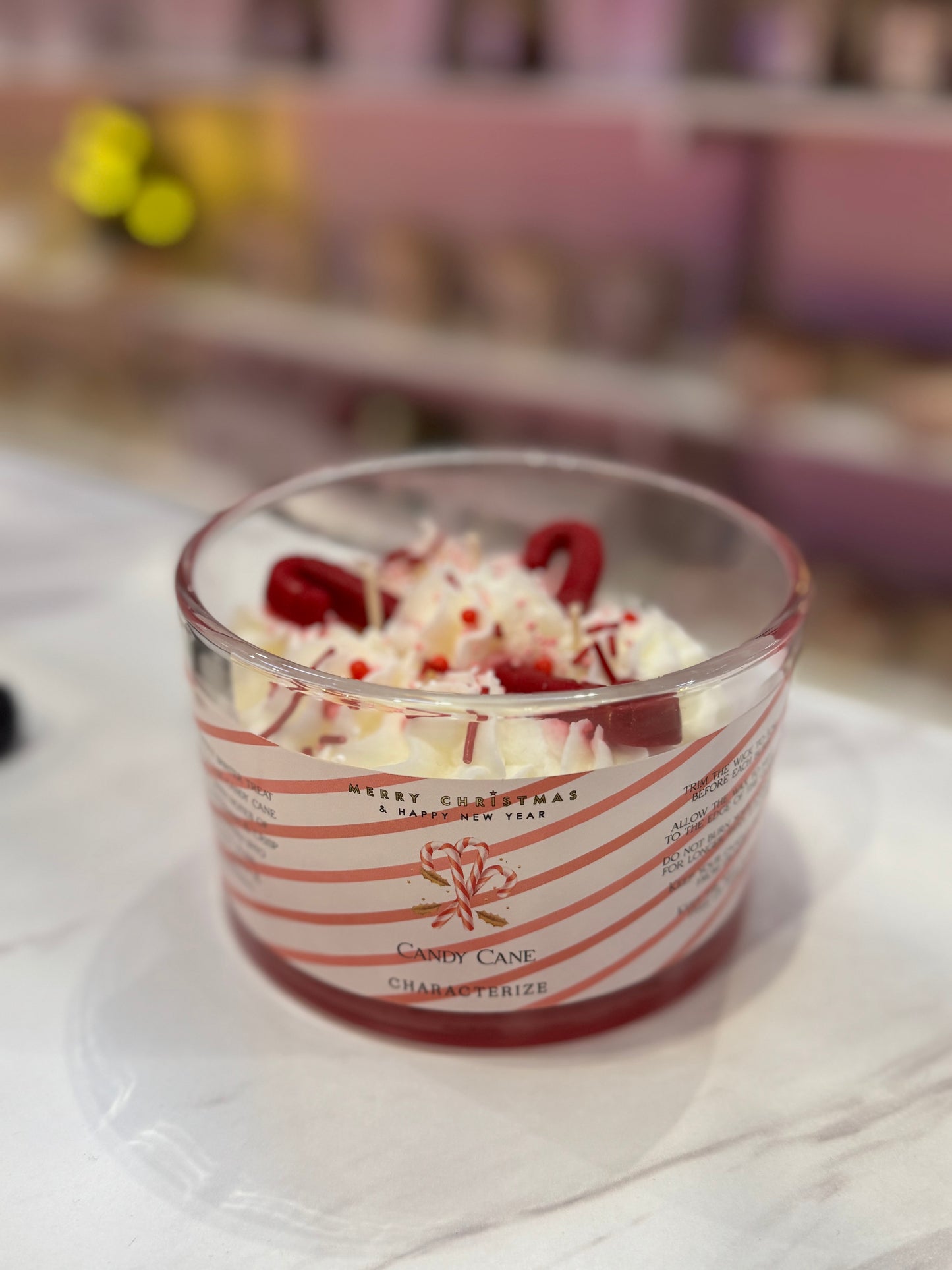 Candy Cane Candle