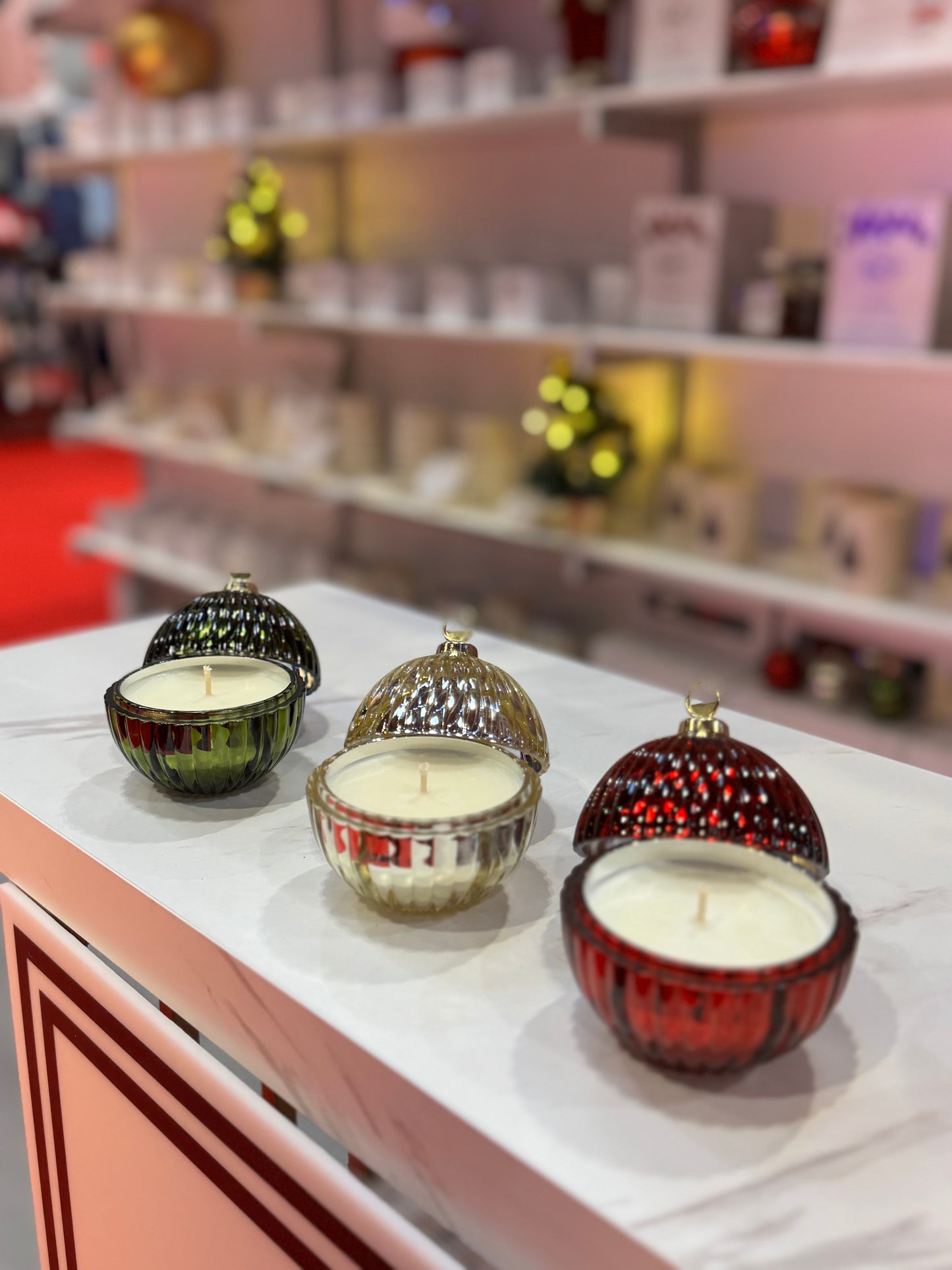 Christmas Bauble Gift Set Candle